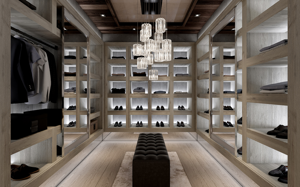 Dressing room Chalet 1 Ultima CransMontana Univers Luxe